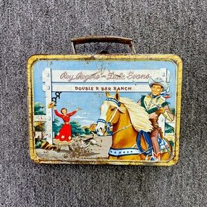 Vintage 1950s Roy Rogers Double R Bar Ranch Lunchbox